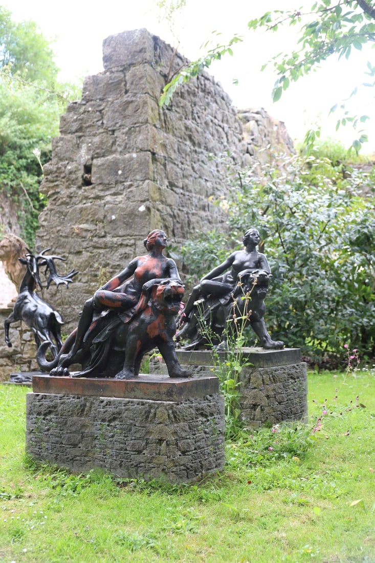 PR LATE 19TH-CENTURY CAST IRON FIGURAL SCULPTURES (1 of 3)