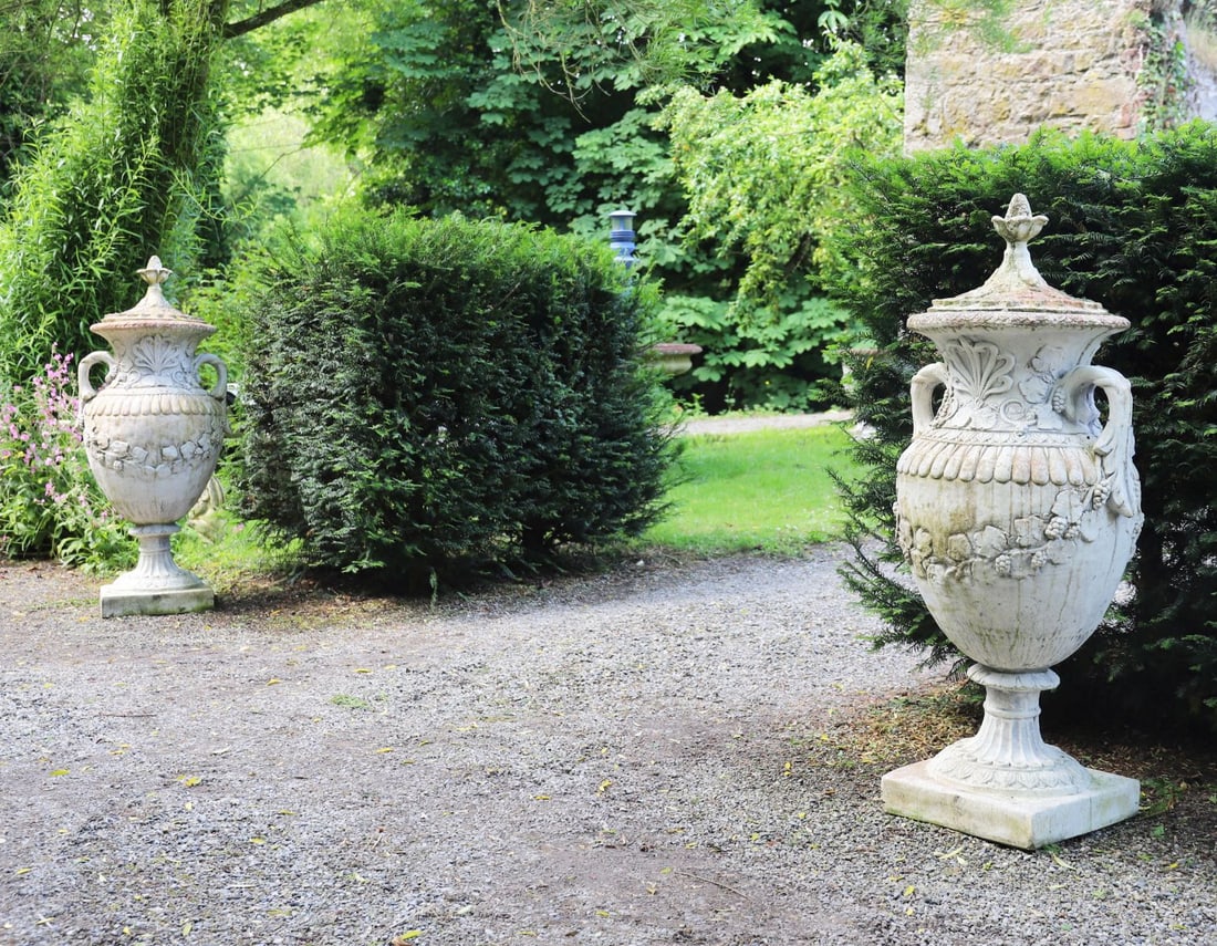 PAIR NEO-CLASSICAL GARDEN URNS (1 of 4)