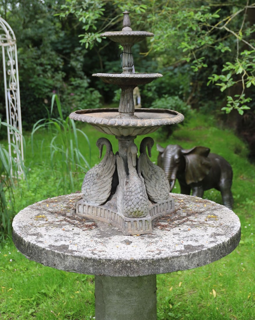 CAST IRON THREE-TIER FOUNTAIN (1 of 3)