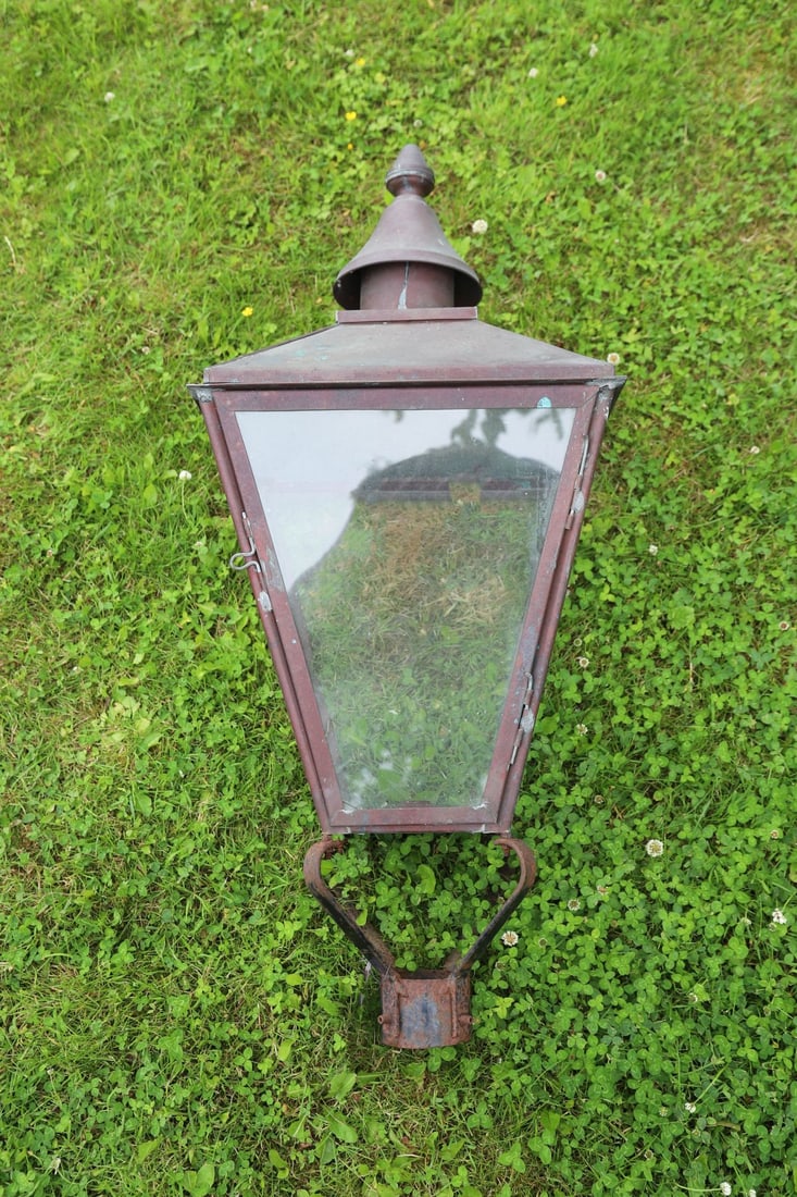 COPPER AND GLASS WALL LIGHT (1 of 1)