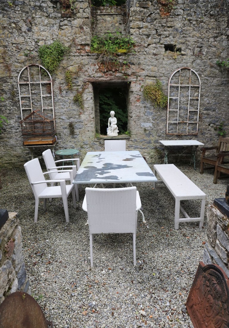 DESIGNER SET OF FOUR PATIO ARMCHAIRS (1 of 2)