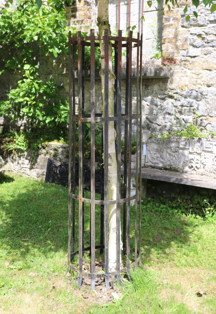 19TH-CENTURY WROUGHT IRON TREE GUARD (1 of 2)