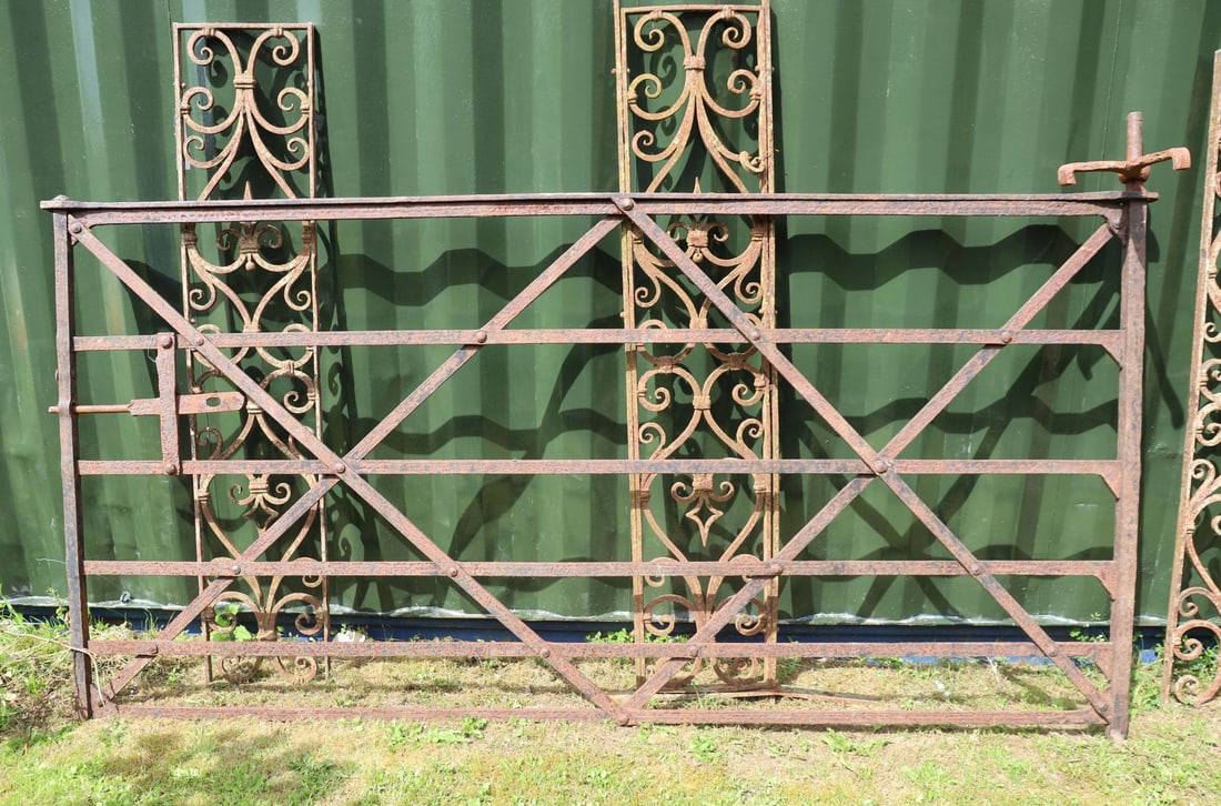 19TH-CENTURY WROUGHT IRON FARM GATE (1 of 3)