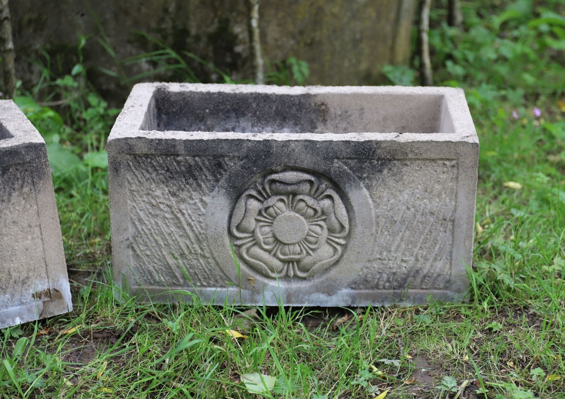RECTANGULAR COMPOSITE STONE PLANTER - 2