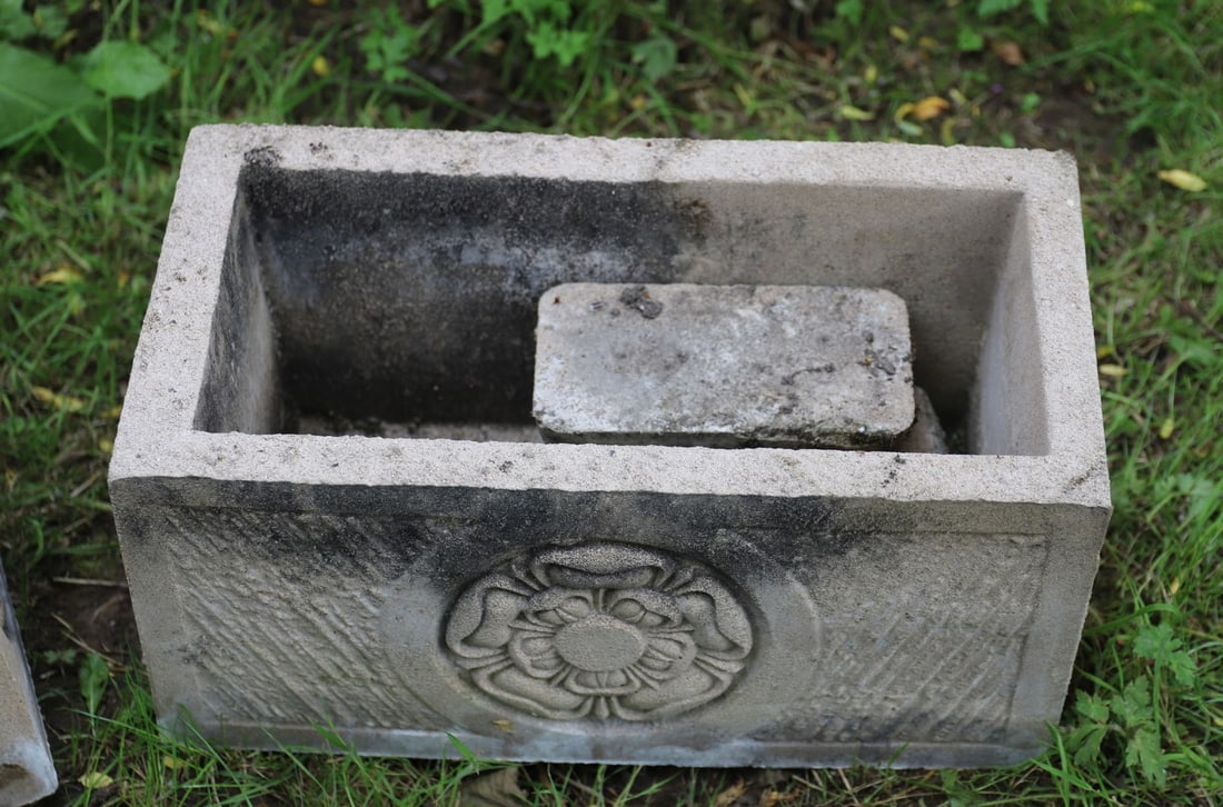 RECTANGULAR COMPOSITE STONE PLANTER - 3