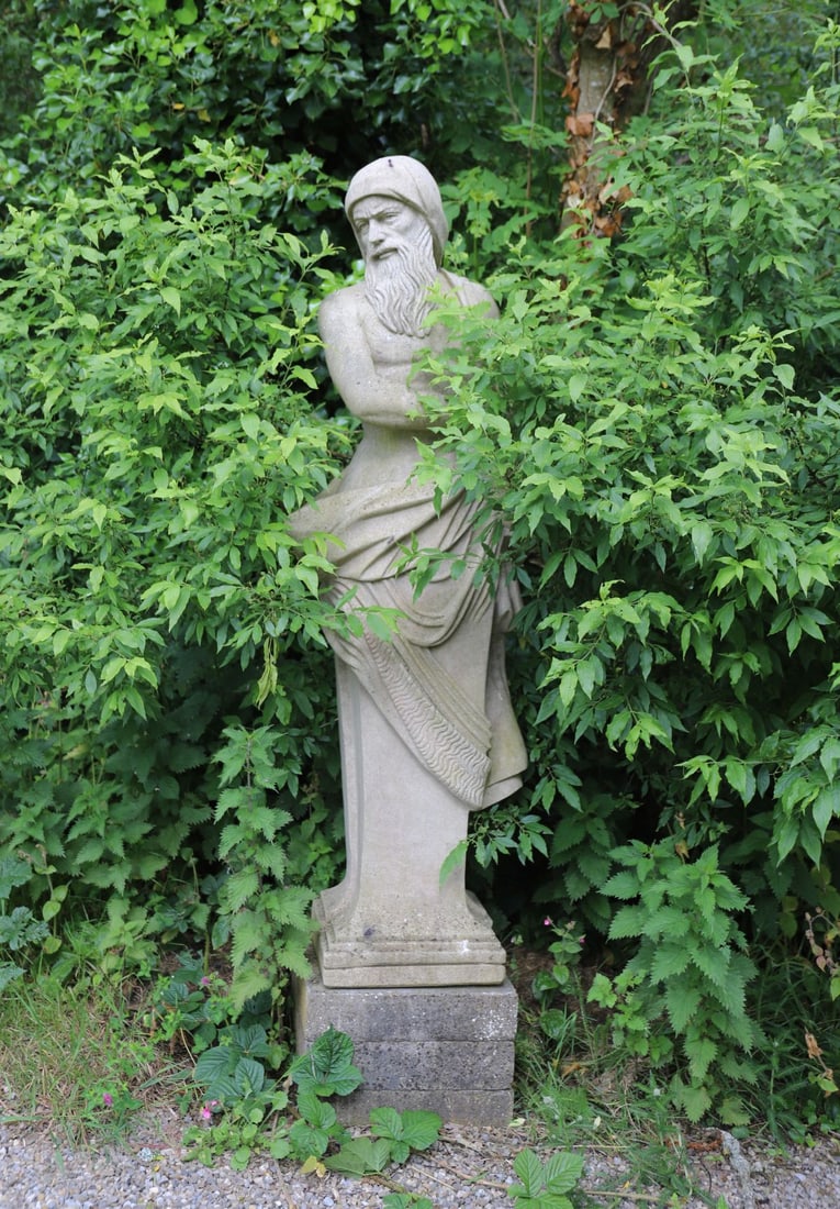 CARVED STONE GARDEN SCULPTURE (1 of 3)