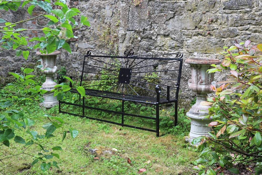 PAIR OF COMPOSITE STONE CAMPANA URNS (1 of 5)