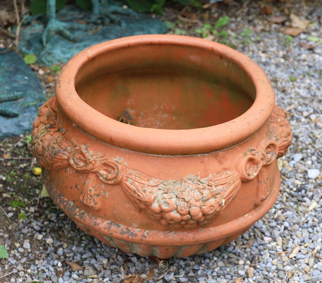 LARGE TERRACOTTA FRUIT SWAG PLANTER (1 of 3)