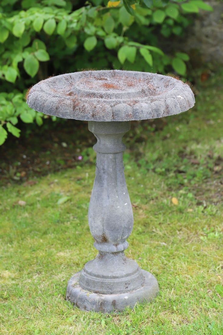 COMPOSITE STONE BIRDBATH (1 of 3)