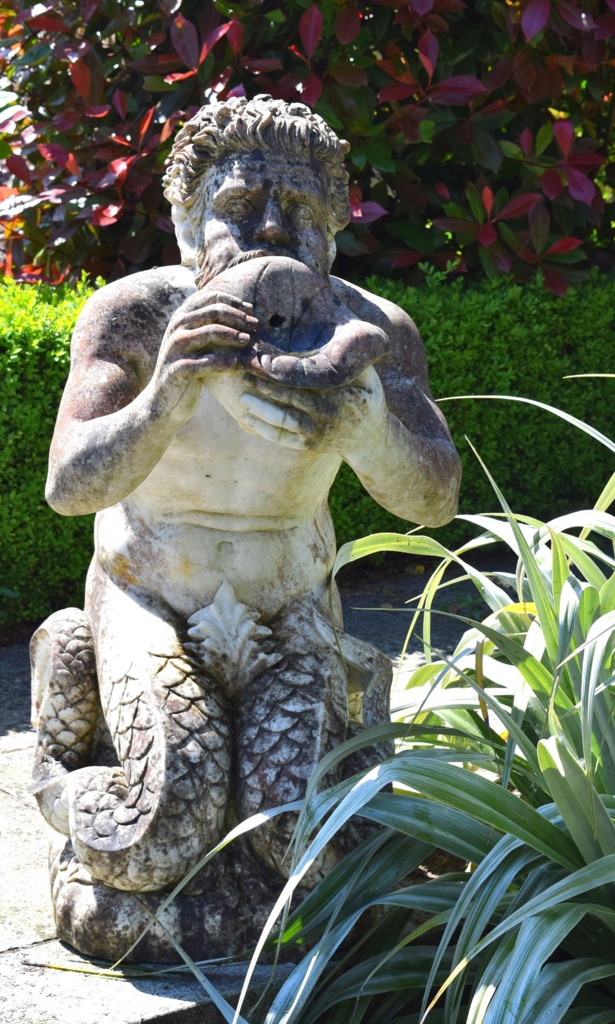 CARVED LIFESIZE MARBLE SCULPTURE WATER FEATURE (1 of 4)