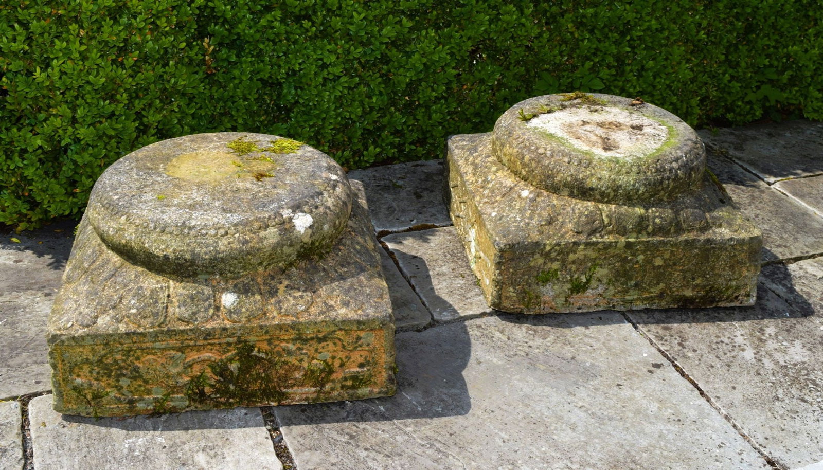 PAIR OF 18TH-CENTURY CARVED STONE BASES (1 of 5)