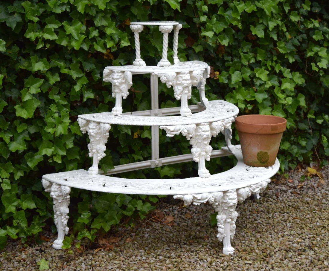 COALBROOKDALE CAST IRON 4-TIER PLANT STAND (1 of 3)