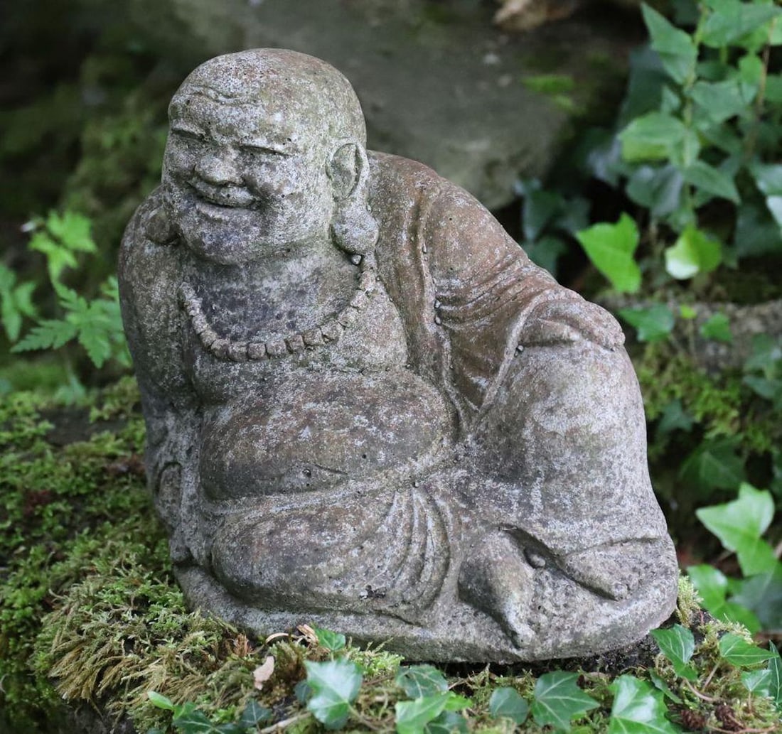 MOULDED STONE FIGURE OF A BUDDHA (1 of 1)