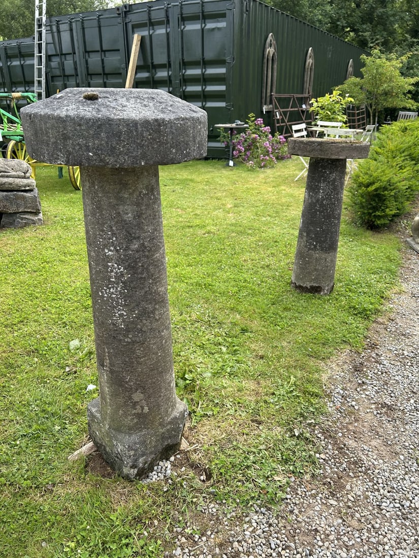 19TH-CENTURY PAIR OF LIMESTONE STADDLE STONES (1 of 1)