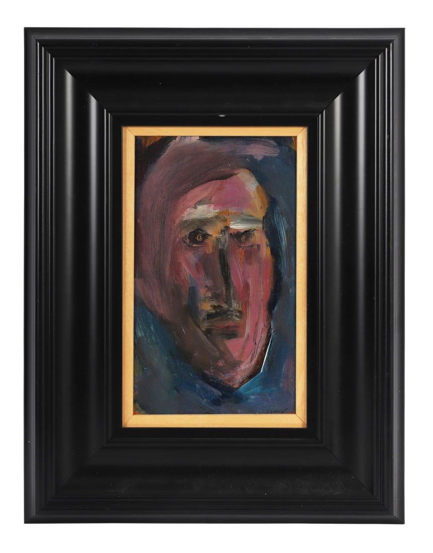 BASIL BLACKSHAW HRHA RUA (1932 - 2016): Title: Head of a Traveller (C. 1980s)Medium: Oil on BoardSignature: Signed Lower RightProvenance: The Gerry Cuddy CollectionNotes: This work is part of the Tinker Series, which Blackshaw completed in 