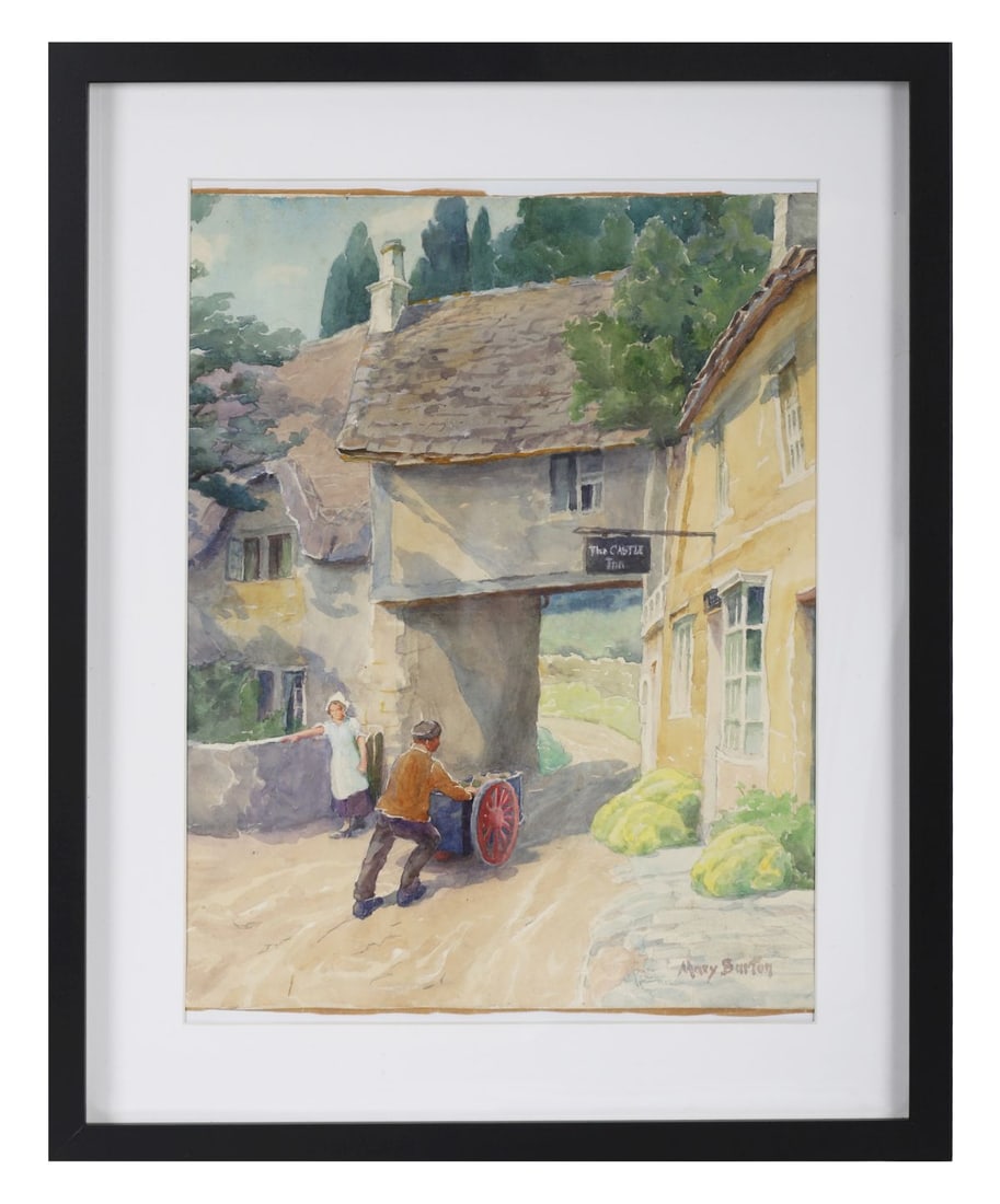 MARY GEORGINA BARTO SWA (1861 - 1949): Title: The Castle InnMedium: WatercolourSignature: Signed Lower RightProvenance: Private CollectionFramed