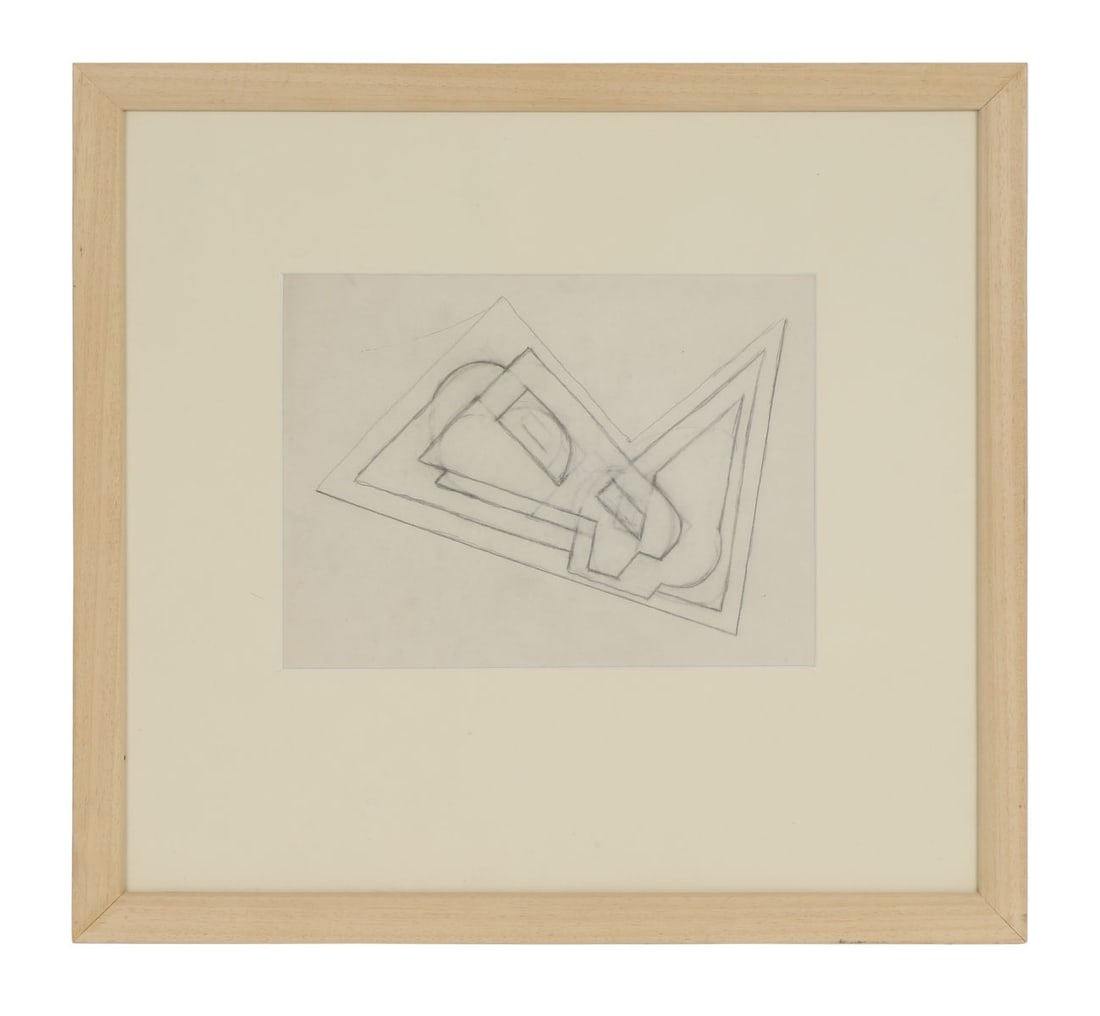 MAINIE JELLETT (1897 - 1944): Title: Triangular FormMedium: Pencil SketchSignature: UnsignedProvenance: Adam's, Dublin, 1980s (As Part of a Folio of Sketches ad Drawings); Private CollectionFramed