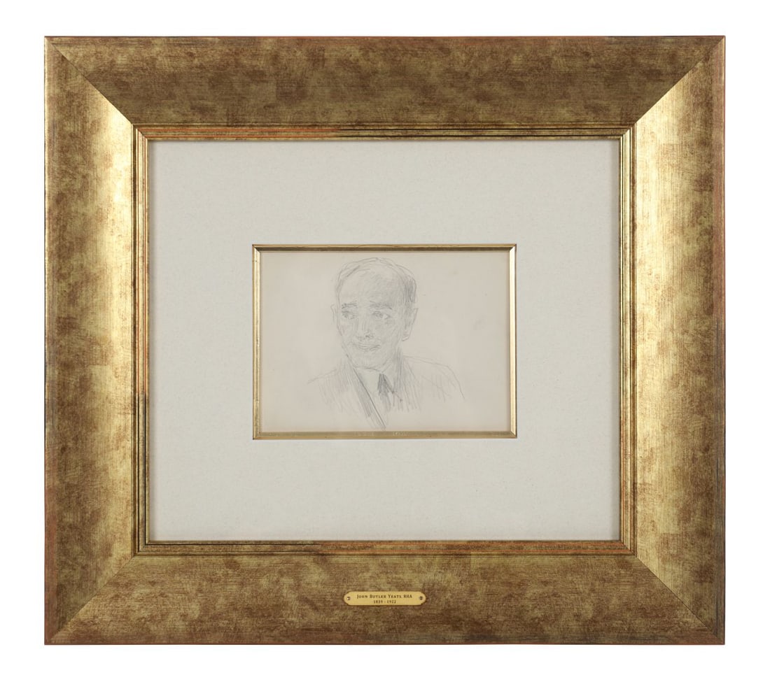 JOHN BUTLER YEATS RHA (1839 - 1922): Title: Portrait of a GentlemanMedium: Pencil SketchSignature: UnsignedProvenance: Yeats Family Collection; Private CollectionFramed