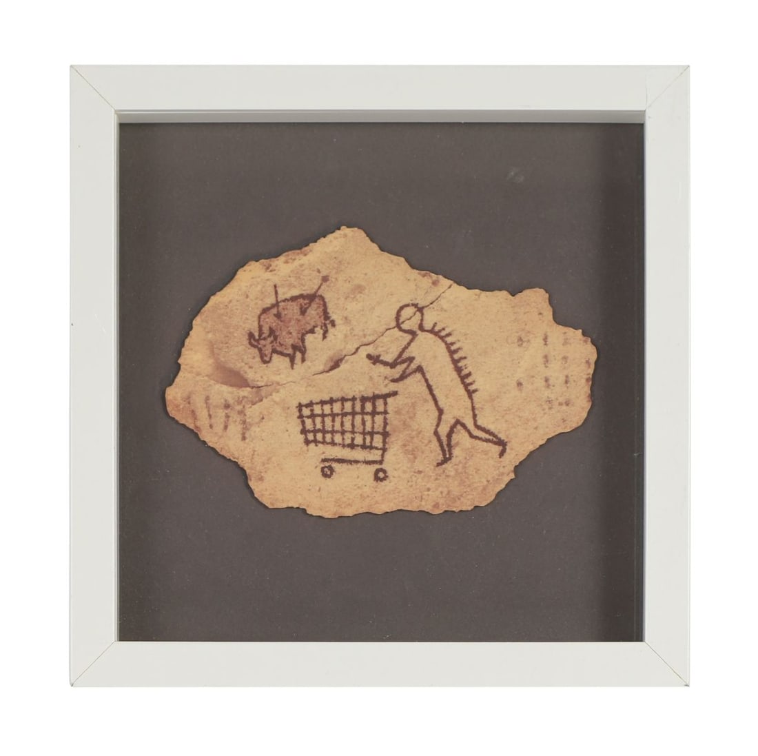 BANKSY (BRITISH, B. 1973): Title: Peckham Rock (2018)Medium: Timber Cut Wooden Replica, Recreated by the British Museum in 2018Signature: UnsignedProvenance: Private CollectionFramed