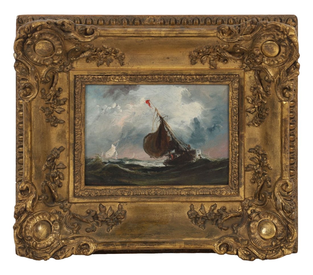 EDWIN HAYES RHA RI ROI (1819 - 1904): Title: In Rough SeasMedium: Oil on BoardSignature: Signed Lower LeftProvenance: Private CollectionFramed
