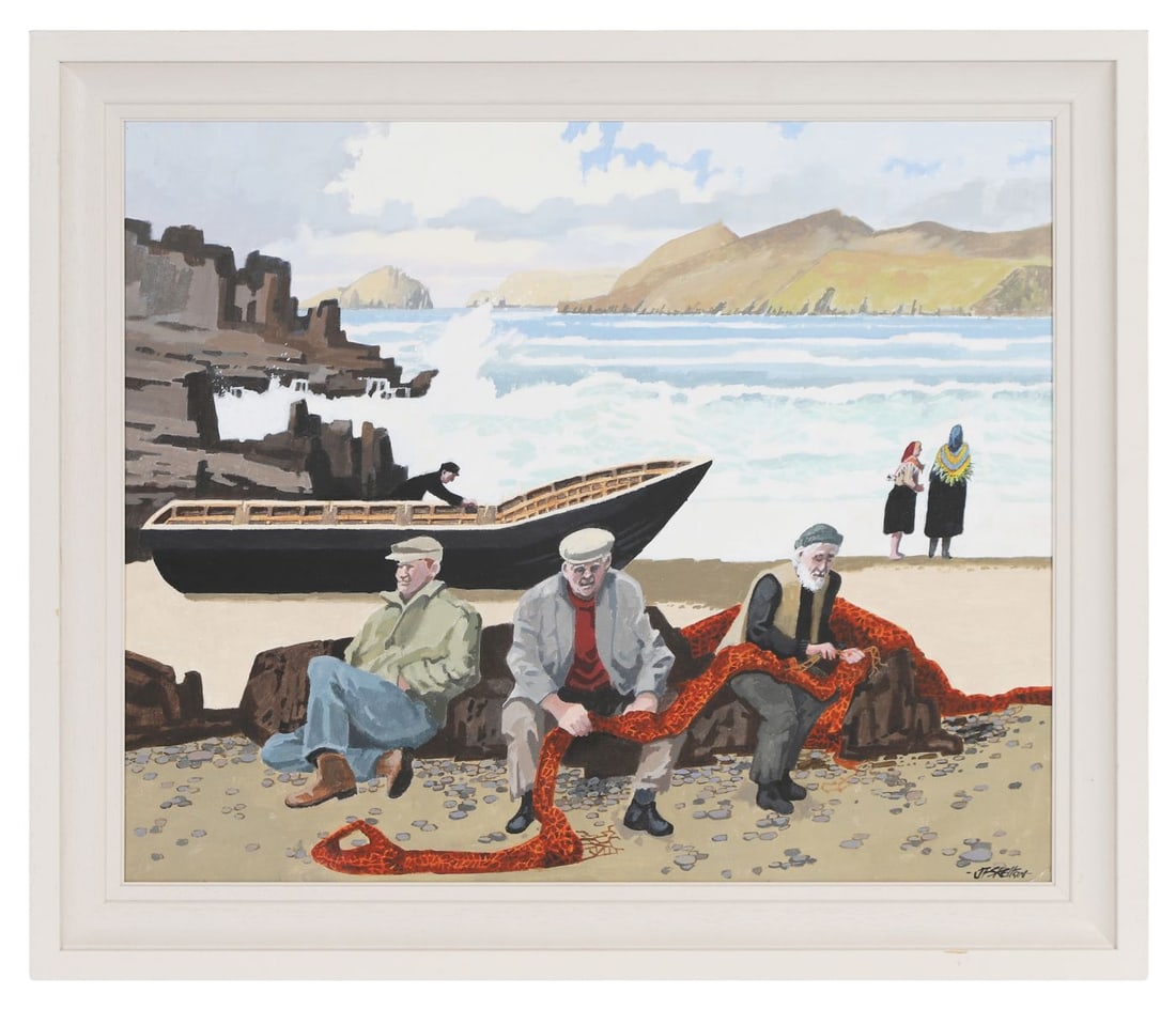 JOHN FRANCIS SKELTON (B. 1954): Title: A Tale of Knots - The Blasket IslandsMedium: Oil on BoardSignature: Signed Lower Right and Titled VersoProvenance: Private CollectionFramed