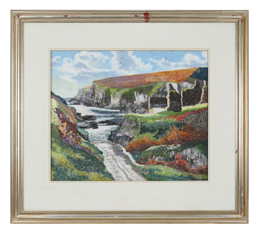 VICTOR RICHARDSON (B. 1952): Title: Nohoval CoveMedium: Pastel on BoardSignature: Signed Lower Right and Inscribed VersoProvenance: Acquired directly from the artist by the Previous Owner; Private CollectionFramed