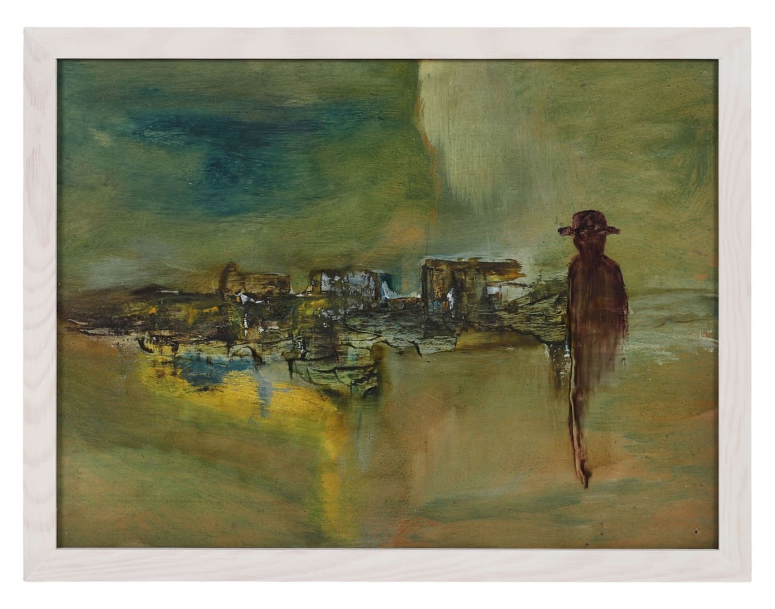 GERALD DAVIS (1938 - 2005): Title: The WatchmanMedium: Oil on BoardSignature: UnsignedProvenance: Acquired directly from the family of the artist by the Present OwnerFramed