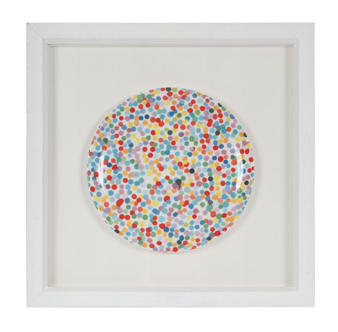DAMIEN HIRST (BRITISH, B. 1965): Title: The Currency Medium: Porcelain PlateSignature: Stamped Signature VersoProvenance: Private CollectionFramed