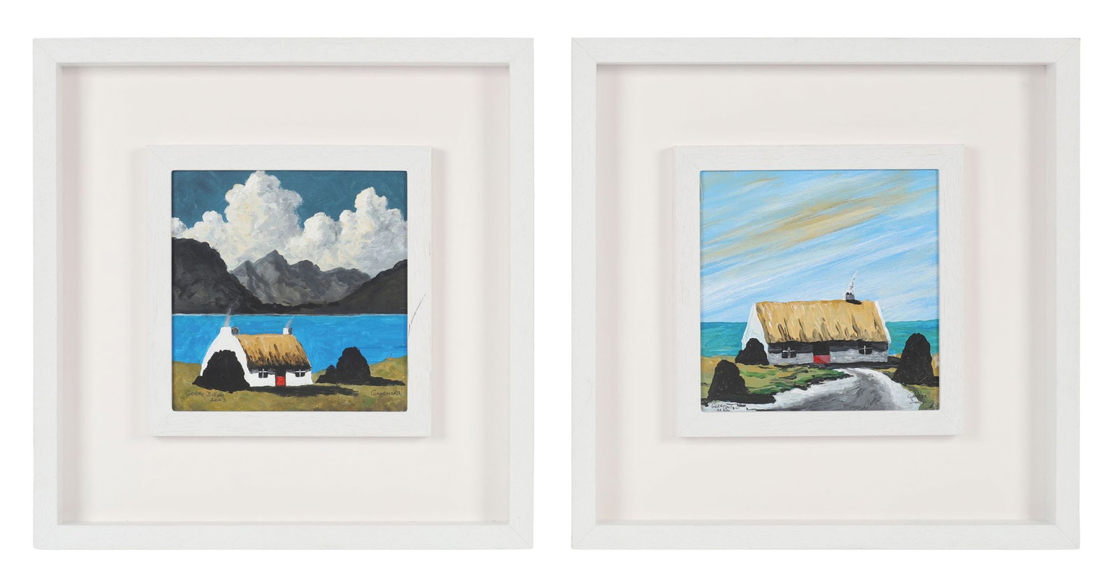 GERARD DILLON (CONTEMPORARY): Title: Connemara and Cottage, Doolin (2023) (Pair)Medium: Oil on BoardSignature: Both Signed and Dated Lower Left; Titled Lower RightProvenance: Private CollectionFramed