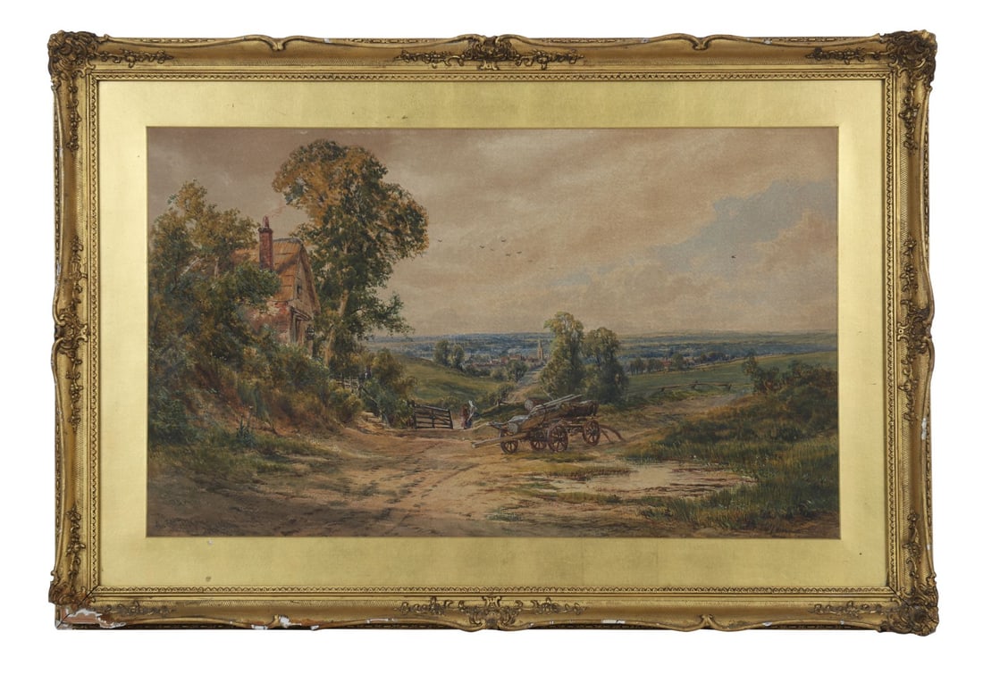 JOHN FAULKNER RHA (1835 - 1894): Title: An Old TollgateMedium: WatercolourSignature: Signed and Titled Lower LeftProvenance: The Gerry Cuddy CollectionFramed