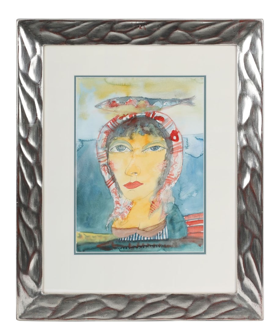 JOHN BELLANY CBE RA HRSA (1942 - 2013): Title: FisherwomanMedium: WatercolourSignature: Signed Lower RightProvenance: The Solomon Gallery, Dublin, Where acquired by the Present OwnerExhibited: 'John Bellany - Celtic Vision', The Solomon