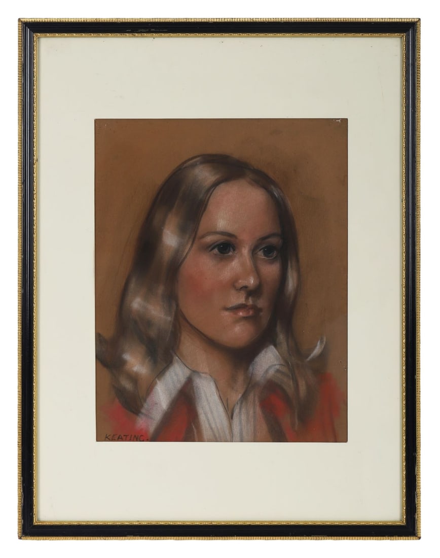 SEAN KEATING PPRHA HRA HRSA (1889 - 1977): Title: Portrait of a GirlMedium: Pastel Signature: Signed Lower LeftProvenance: Sotheby's, 20th Century British and Irish Art, 8 June 2005, Lot 31; Private CollectionFramed