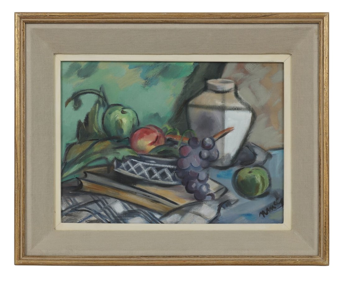 NORAH MCGUINNESS HRHA (1901 - 1980): Title: Still Life with FruitMedium: Oil on BoardSignature: Signed Lower RightProvenance: The Artist's Estate; Private CollectionFramed