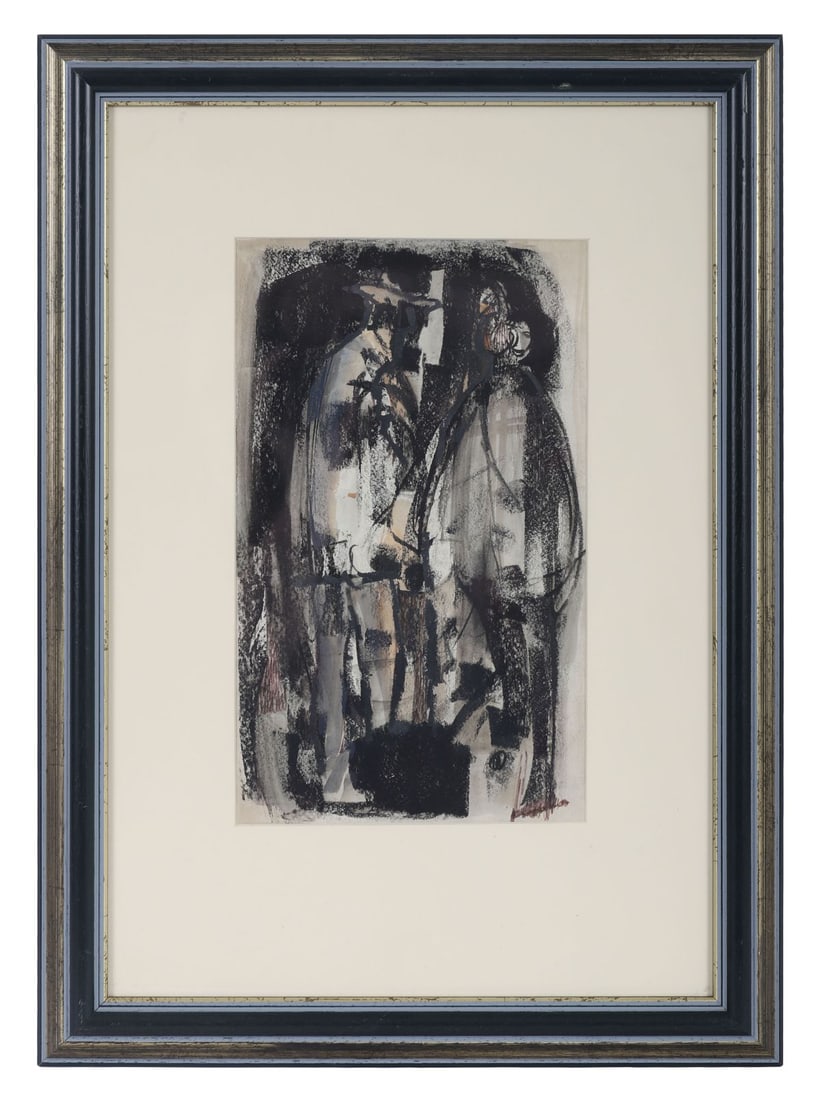 GEORGE CAMPBELL RHA (1917 - 1979): Title: Tinker Man and Woman Medium: Watercolour and CrayonSignature: Signed Lower RightProvenance: The Estate of George and Madge Campbell; Private CollectionExhibited: 'George Campbell and the