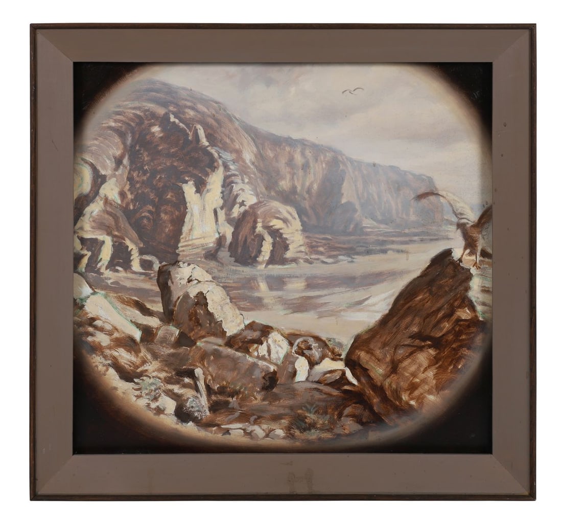 PATRIC COOGAN (1935 - 2025): Title: Cliffs of MoherMedium: Oil on BoardSignature: Signed VersoProvenance: Private CollectionFramed