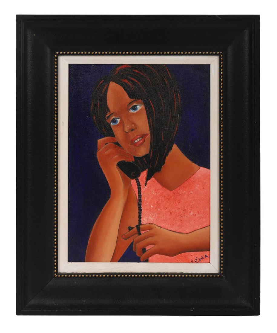 FRANK O'DEA (20TH / 21ST CENTURY): Title: HelloMedium: Oil on Canvas BoardSignature: Signed Lower Right and Inscribed VersoProvenance: Private CollectionFramed