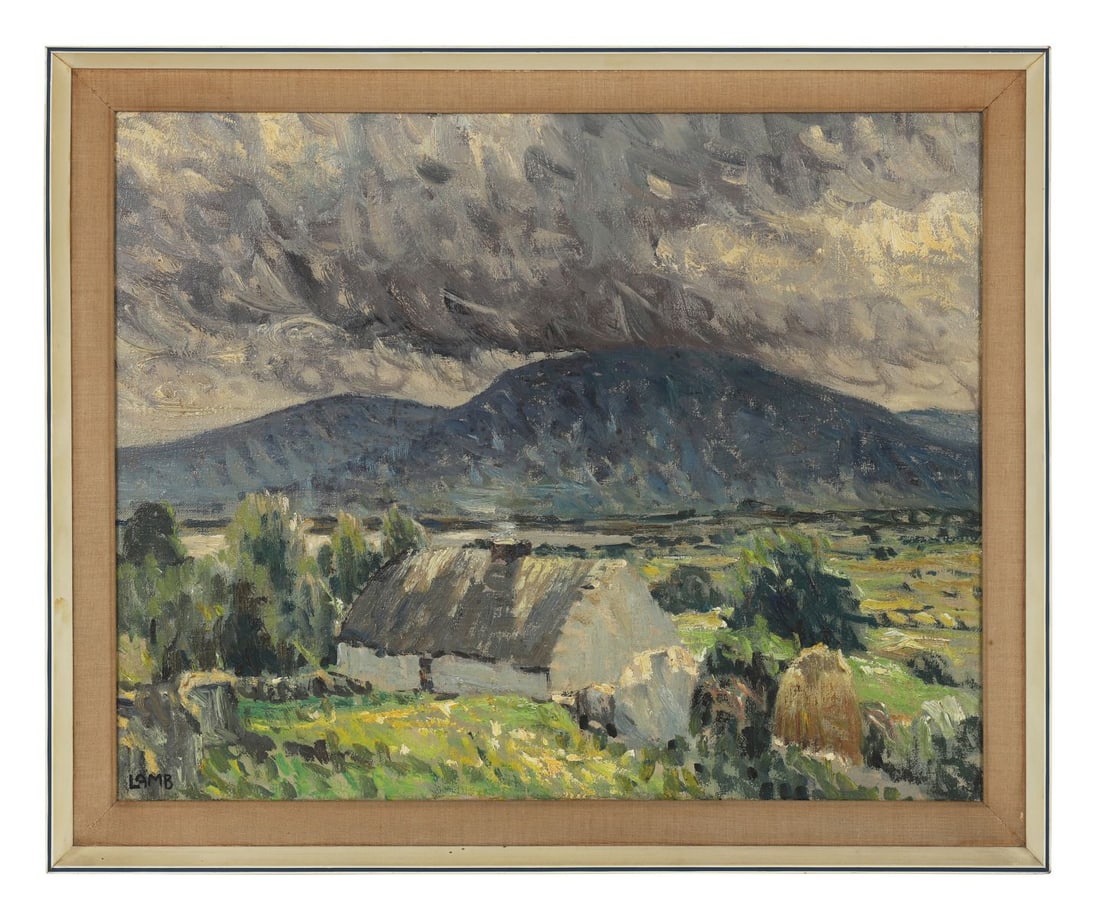 CHARLES VINCENT LAMB RHA RUA (1893 - 1964): Title: Summer in Carraroe, ConnemaraMedium: Oil on CanvasSignature: Signed Lower LeftProvenance: Combridge Fine Arts, Dublin (Framing Label Verso); Private CollectionFramed