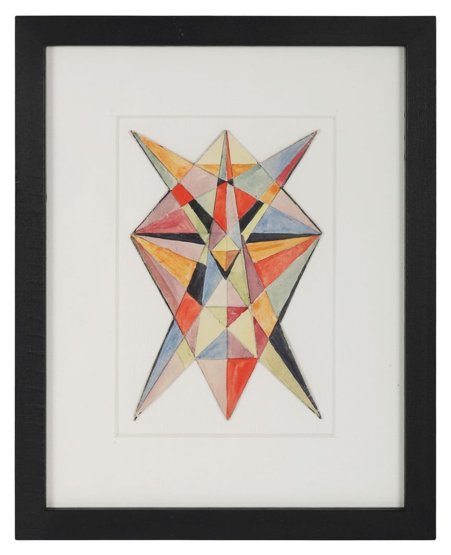 HARRY KERNOFF RHA (1900 - 1974): Title: Abstract Triangular CompositionMedium: WatercolourSignature: UnsignedProvenance: Acquired directly from the artist by Jack Segal (A Friend and Patron of the artist), thence by descent;
