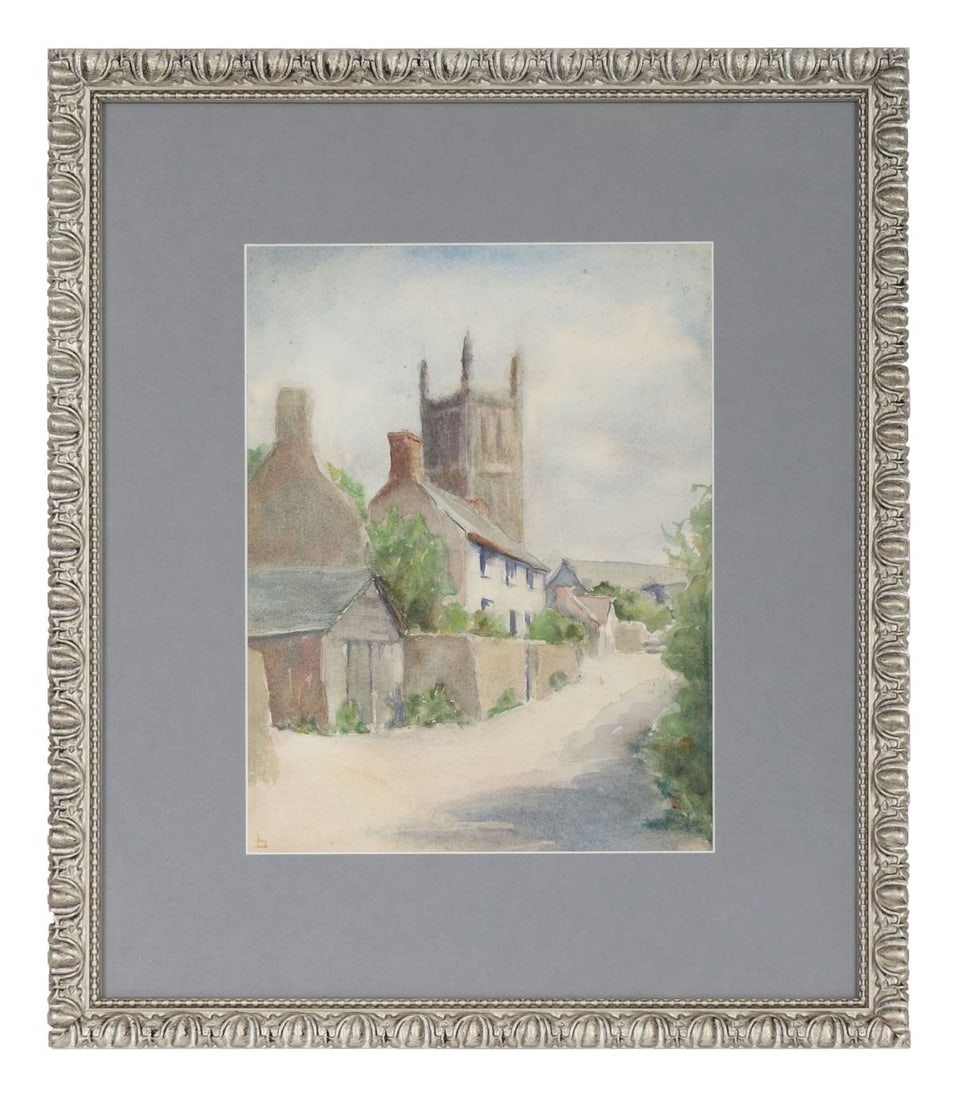 LILIAN LUCY DAVIDSON ARHA (1879 - 1954): Title: The Old VillageMedium: WatercolourSignature: Signed with Monogram Lower LeftProvenance: Private CollectionFramed