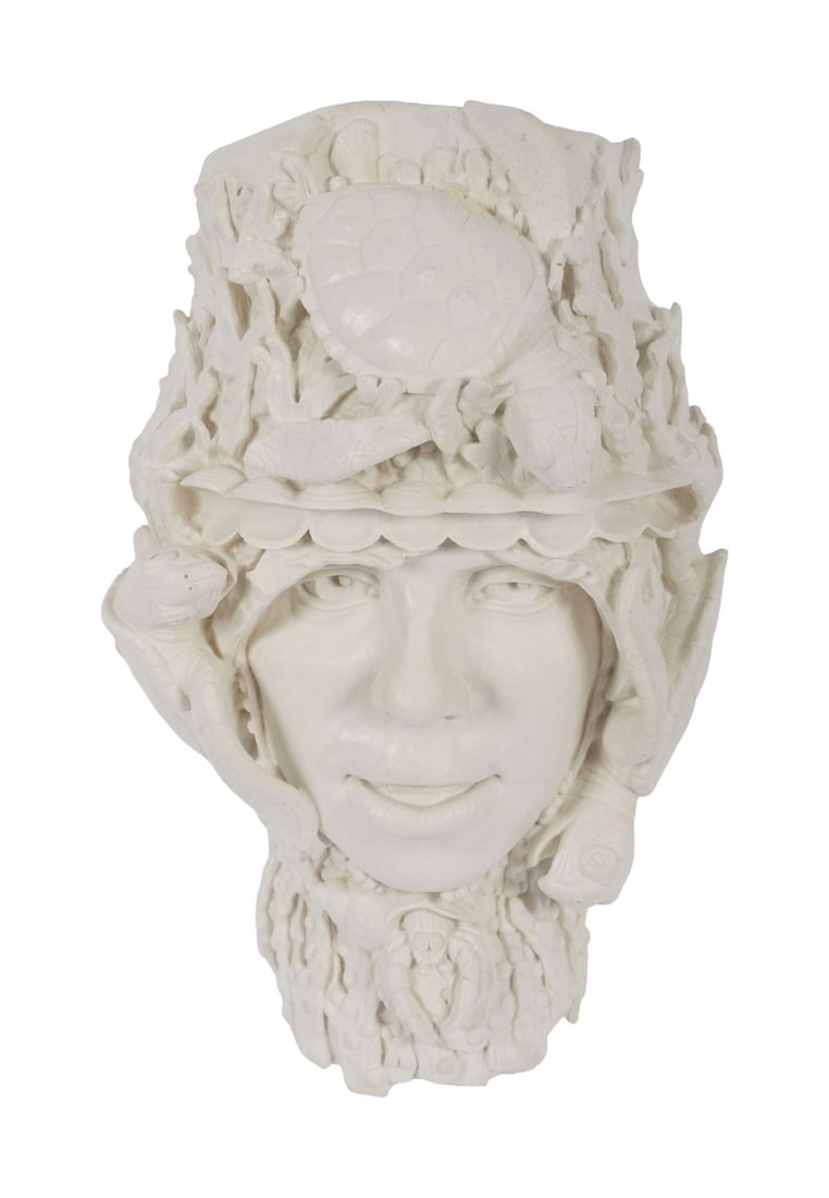 RORY BRESLIN (B. 1963): Title: The February Marine Mask (From The Clew Bay Marine Series)Medium: Porcelain (No. 1 from an edition of 3)Signature: SignedProvenance: The Artist's Private Collection, Co. MayoThe Clew Bay Marine
