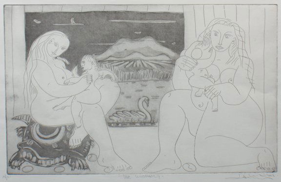 James Millar Motherine b. 1945: James Millar Motherine b. 1945 Signed limited edition print 56 x 75 cm.