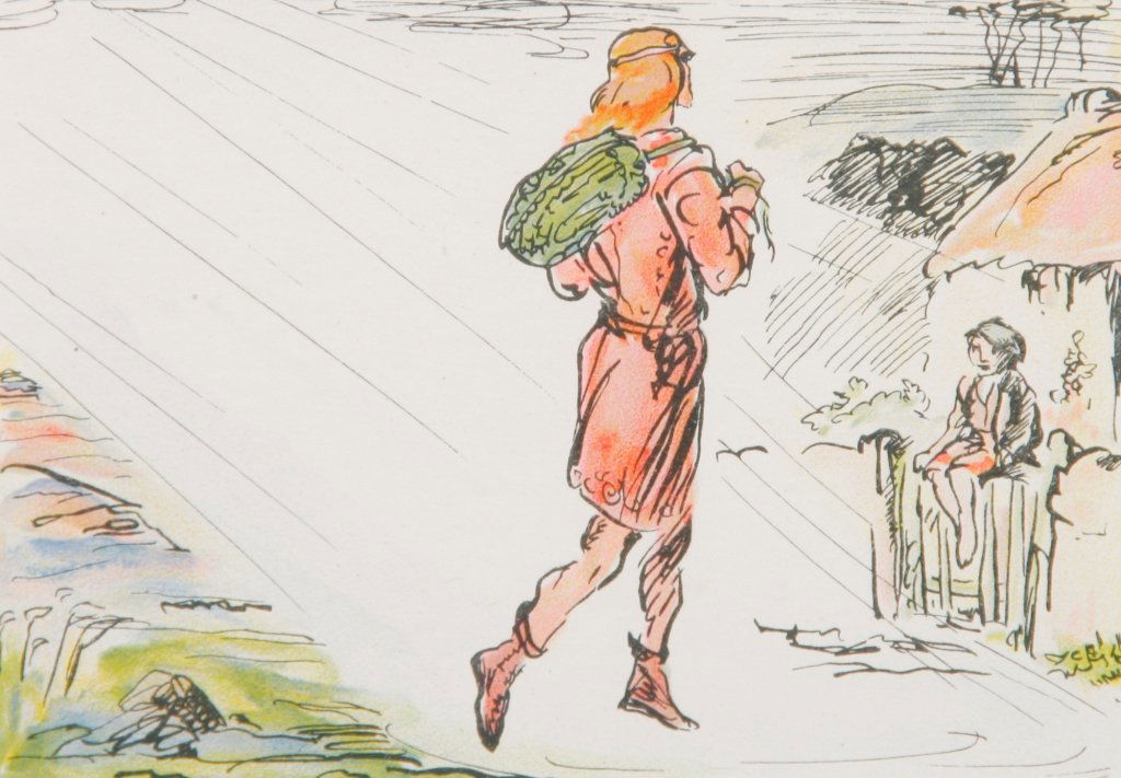 Jack B. Yeats R.H.A. 1871-1957: Jack B. Yeats R.H.A. 1871-1957 The turf cutter’s donkey, Cuala Press print 10 x 14 cm