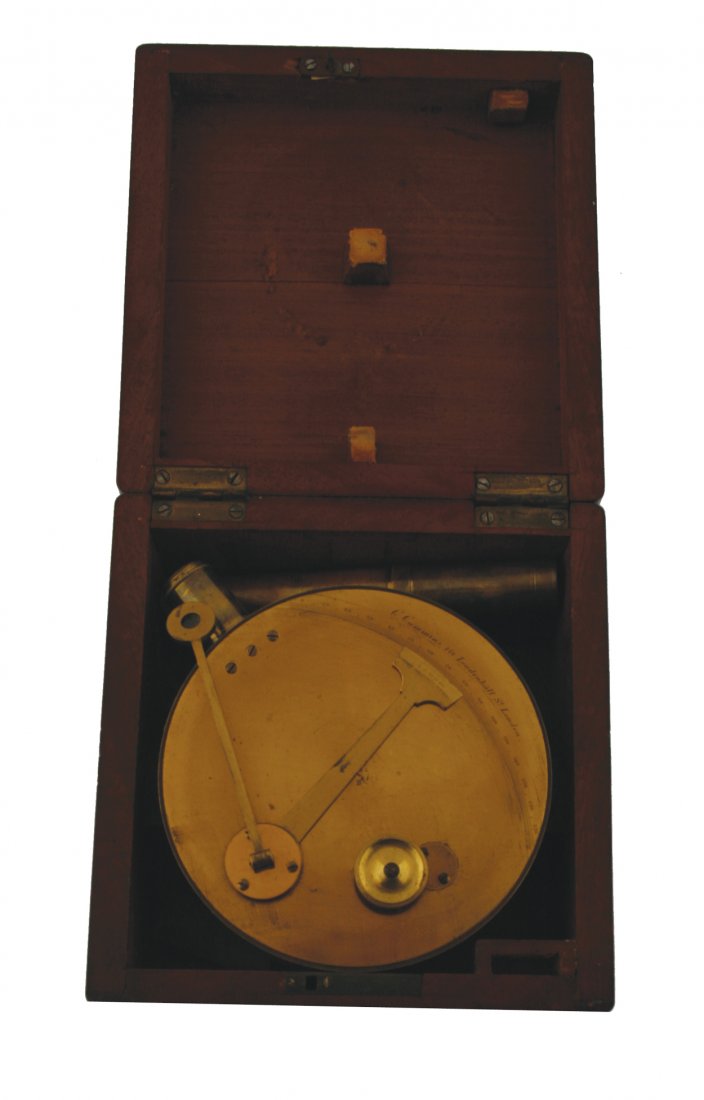 George III mahogany cased sextant: George III mahogany cased sextant by C. Cummins, London