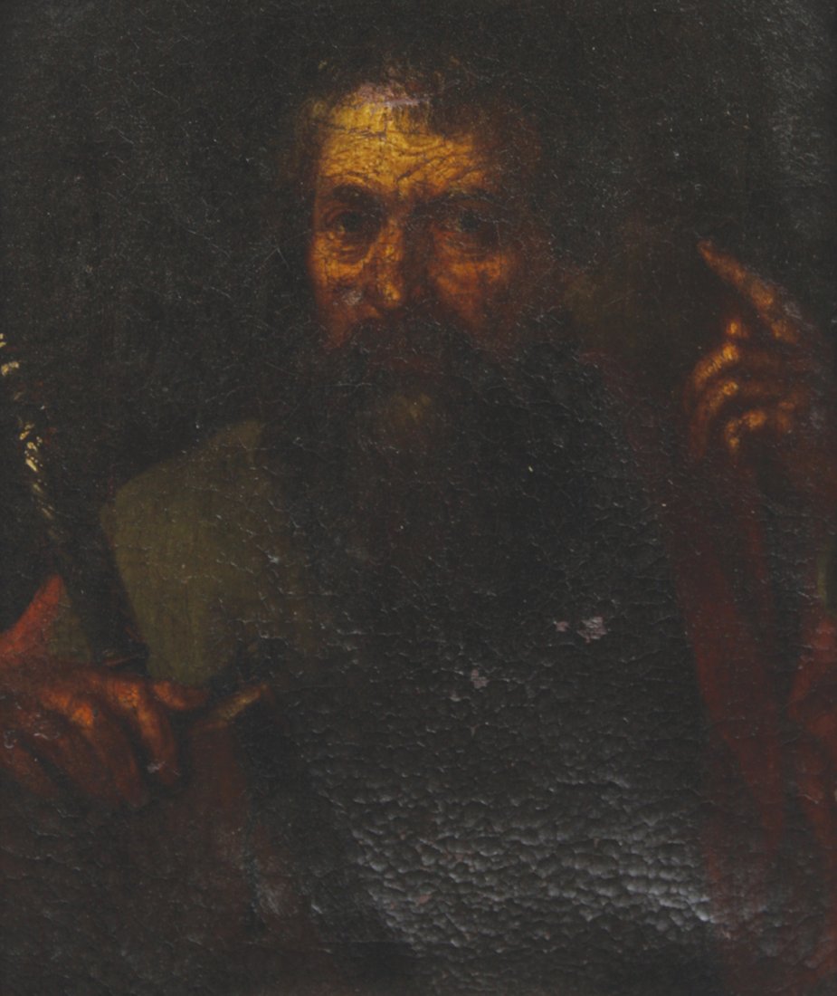 17th century Dutch School: 17th century Dutch School Pair of portraits , Each an oil on canvas, Enclosed in an ebony moulded frame