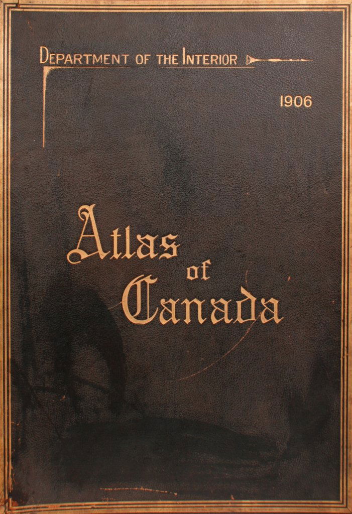 James WHITE Atlas of Canada: James WHITE Atlas of Canada Toronto: The Toronto Lithographing Company, 1906 Folio. First edition. 21 pages of text. 90 coloured maps and diagrams. Full leather with gilt lettering, rebacked. (1) foli