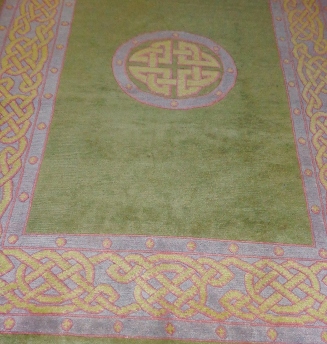 Nepal carpet, circa 1950: Nepal carpet, circa 1950 Celtic pattern 270 x 185 cm.