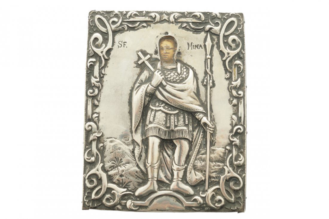 Silver framed Russian or Eastern European icon (1 of 1)