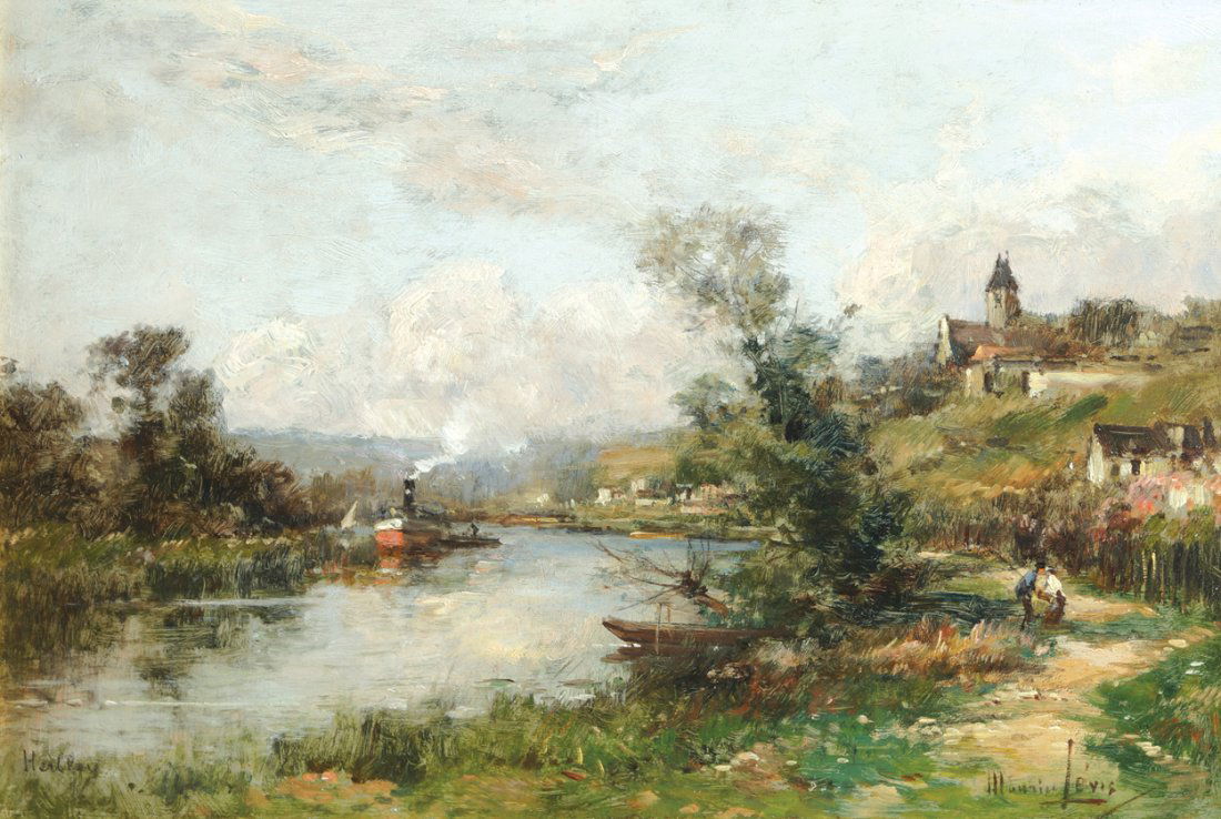 Maurice Levis, 1925: The Seine at Herblay Oil on canvas Dimensions: 24 x 32 cm.