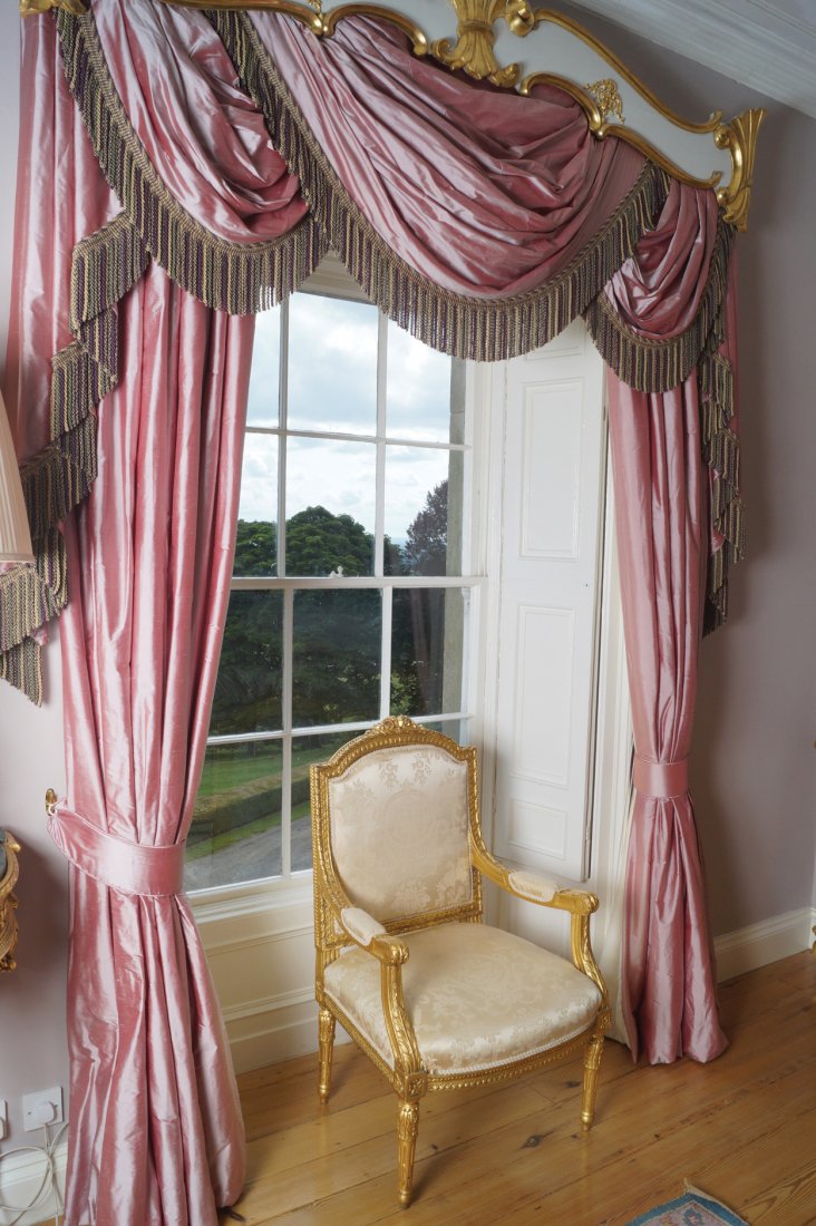 TWO PAIRS OF SILK CURTAINS (1 of 2)