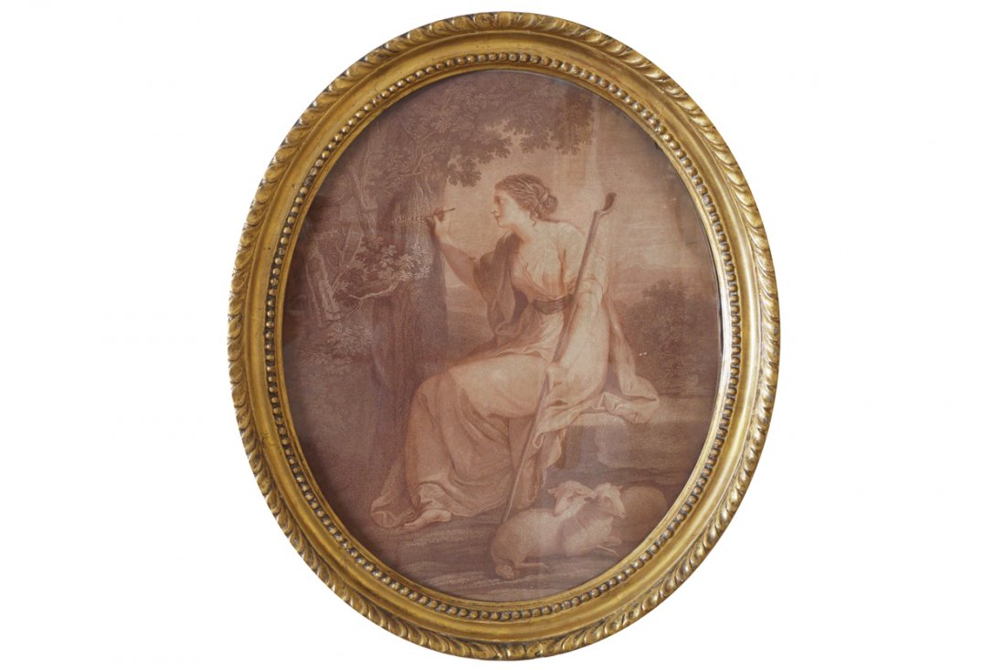 PAIR OF FRANCESCO BARTOLOZZI OVAL ENGRAVINGS: PAIR OF FRANCESCO BARTOLOZZI OVAL ENGRAVINGS each enclosed in a gadrooned gilt frame Direct all shipping enquiries to shipping@sheppards.ie Each 30 x 25 cm.